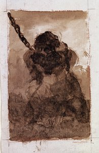 Silhueta da cadeia de prisioneiros (Desenho de Francisco de Goya