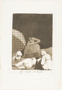 O sono os supera, placa 34 de Los Caprichos de Francisco Jose de Goya y Lucientes