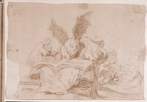 Os Desastres da Guerra : Contra o bem comum (desenho preparatório de Francisco de Goya