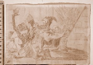 Os Desastres da Guerra : Farandole de charlatães (desenho preparatório de Francisco de Goya