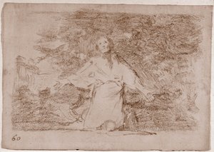 Os Desastres da Guerra: pressentimentos sombrios do que vai acontecer (desenho preparatório de Francisco de Goya