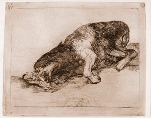Os Desastres da Guerra : Monstro Orgulhoso ! (gravura do desenho preparatório de Francisco de Goya