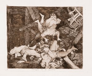 Os Desastres da Guerra : Danos de guerra (Gravura após o desenho preparatório de Francisco de Goya