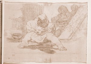 Os Desastres da Guerra : Que loucura! (desenho preparatório de Francisco de Goya