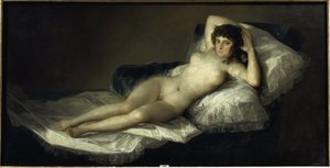 A Maja Nua, c.1798-1805 (óleo sobre tela) de Francisco Jose de Goya y Lucientes