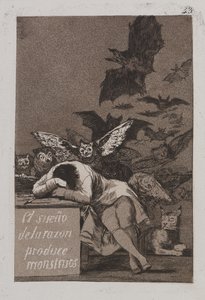 O sono da razão produz monstros de Francisco de Goya