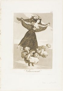 Eles voaram, placa 61 de Los Caprichos (Caprices) de Francisco Jose de Goya y Lucientes