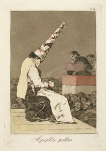 Essas partículas de poeira, ilustração 23 de "Los Caprichos" de Francisco de Goya