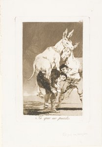 Tu que não podes, prato 42 de Los Caprichos de Francisco Jose de Goya y Lucientes