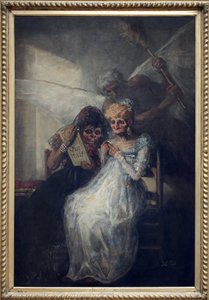 Tempo, disse Les Vieilles. Pintura de Francisco de Goya y Lucientes (1746-1828), óleo sobre tela, cerca de 1808-1812, arte espanhola do início do século XIX. Musee des Beaux Arts de Lille. de Francisco de Goya