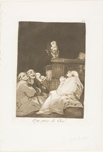 Que Bico Dourado!, placa 53 de Los Caprichos de Francisco Jose de Goya y Lucientes