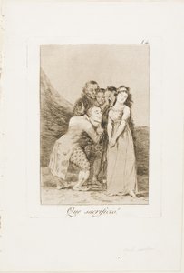 Que sacrifício!, placa 14 de Los Caprichos de Francisco Jose de Goya y Lucientes