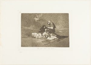 Qual é o uso de uma xícara?, placa 59 de Os desastres da guerra de Francisco Jose de Goya y Lucientes
