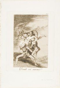 Onde está a mãe indo?, placa 65 de Los Caprichos de Francisco Jose de Goya y Lucientes