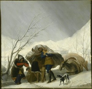 Cena de inverno, c.1786 de Francisco de Goya