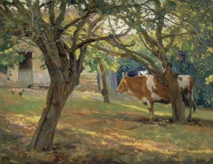 O JARDIM DO SENHOR JUAN - 1930 - 36–70.5X90 CM– de Francisco Llorens Diaz