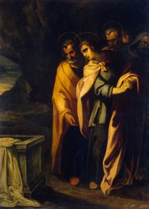 Apóstolos no Túmulo de Jesus, década de 1590. de Francisco Ribalta