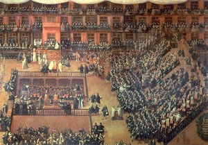 Auto de Fe na Plaza Mayor, Madrid, 30 de Junho de 1680 (detalhe)