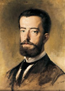 Retrato de Amadeo I de Savoy (1845-1890), Rei de Espanha de Francisco Sans y Cabot