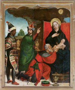 A Adoração dos Magos - Comontes, Francisco de (activo 1524-1565) - 1535-1540 - Óleo sobre madeira - 129x103 - Museo de Bellas Artes, Salamanca