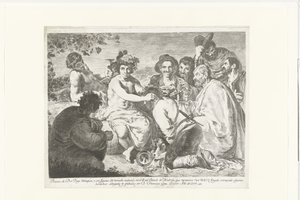 Baco nos donkaards Baco (título no objeto) Os bêbados de Francisco de Goya