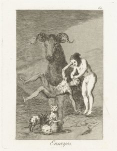 Beproevingen
Ensayos (título sobre o objecto)
Los Caprichos (título da série) de Francisco de Goya