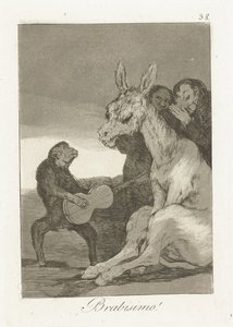 Bravo! Brabisimo! (título no objeto) Los Caprichos (título da série) de Francisco de Goya