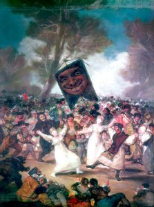 Tourada em uma vila, 1812-1814 de Francisco de Goya