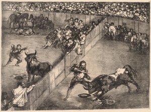 Tourada em um ringue dividido de Francisco de Goya