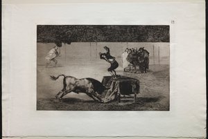 Touradas: Outra loucura dele no mesmo anel, 1876. de Francisco de Goya