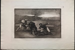 Touradas: Outra forma de caçar a pé de Francisco de Goya