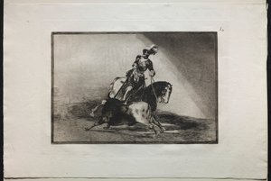 Touradas: Carlos V lançando um touro de Francisco de Goya
