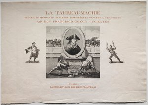 Touradas: página de título de Francisco de Goya