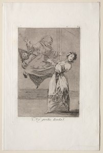 Caprichos: Não grite estúpido. de Francisco de Goya
