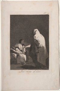 Caprichos: Lá vem o bicho-papão de Francisco de Goya