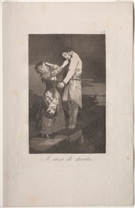 Caprichos: caçando os dentes. de Francisco de Goya