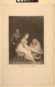 Caprichos: Ela ora por ela. de Francisco de Goya