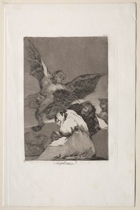 Caprichos: Contos-portadores-rajadas de vento de Francisco de Goya