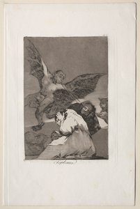 Caprichos: Conto-Portadores-Explosões de Vento. de Francisco de Goya