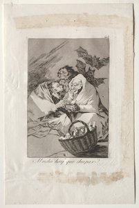 Caprichos: Há muita coisa para sugar, 1799. de Francisco de Goya