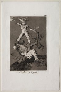 Caprichos: subir e descer de Francisco de Goya