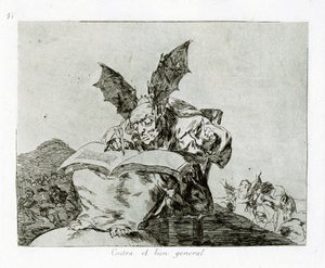 Contra o bem geral Contra o bem comum. Placa 71 de Os desastres da guerra Os desastres da guerra, 1810-1820 de Francisco de Goya