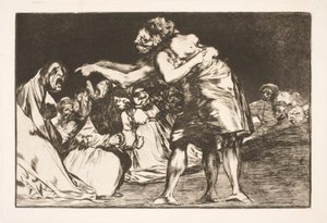 O casamento tolo (Aquela que quer se casar nunca perde a oportunidade de contar sobre isso) de Francisco de Goya