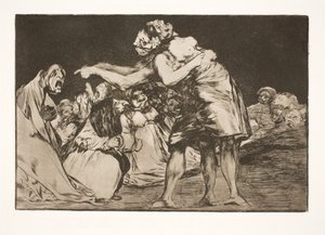 O casamento tolo (Aquela que quer se casar nunca perde a oportunidade de contar sobre isso) de Francisco de Goya