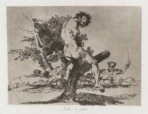 Desastres de guerra: Pl. 37, isso é pior, 1810-1813. de Francisco de Goya
