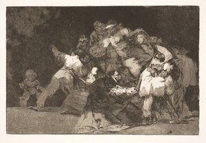 Loucura em geral (As garras do gato e as roupas do devoto / assim como o vício é muitas vezes vestido com os hábitos da virtude) de Francisco de Goya