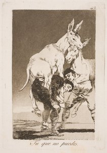 Você que não pode, deve me carregar nas costas de Francisco de Goya