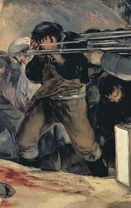 Execução dos Defensores de Madri, 3 de maio de 1808, 1814 óleo sobre tela detalhe de 507 de Francisco de Goya