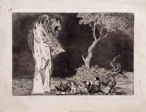 Loucura temível da série Los Disparates Follies, 1815-1819 de Francisco de Goya