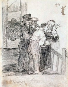 Pena francesa, entre 1824 e 1828. de Francisco de Goya